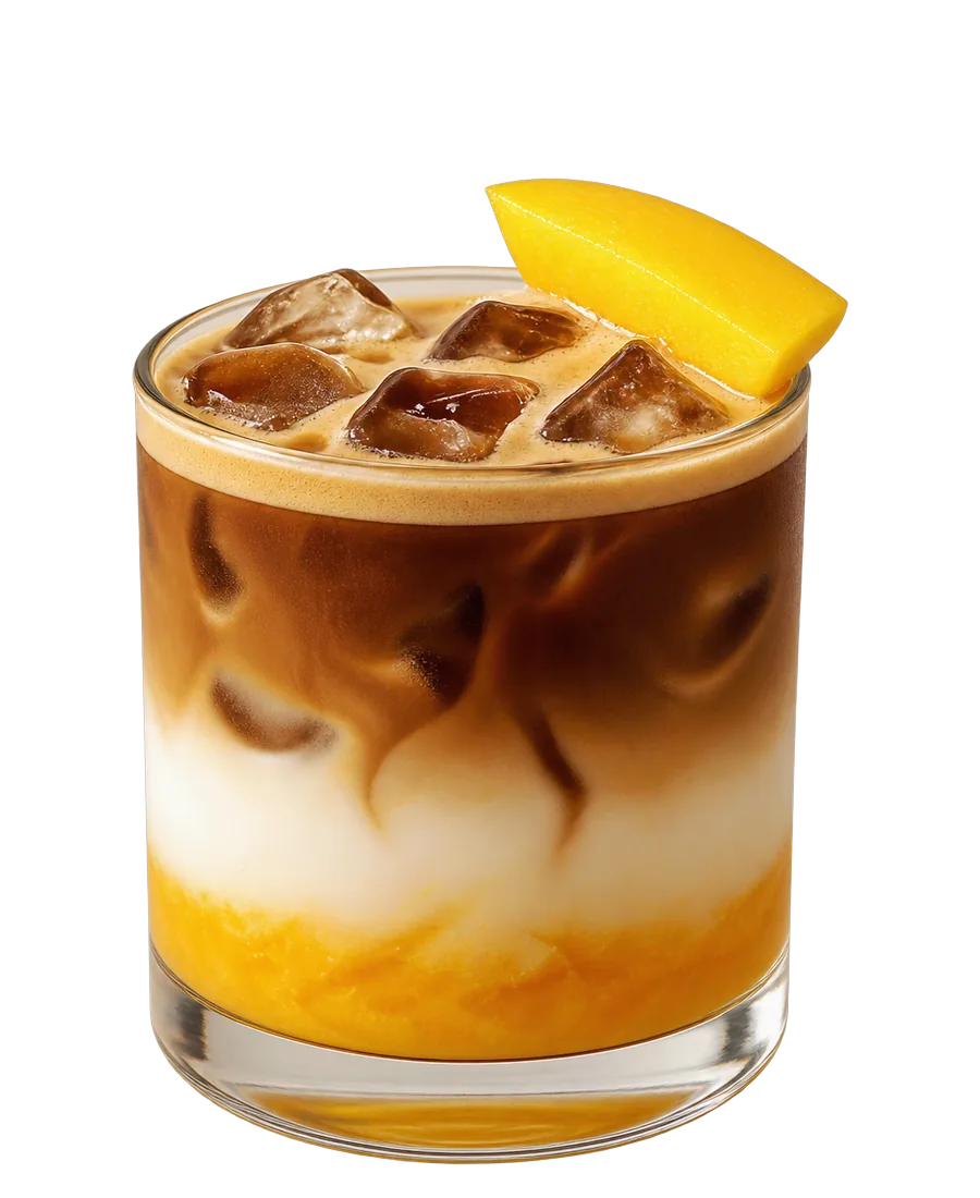 Latte helado de mango
